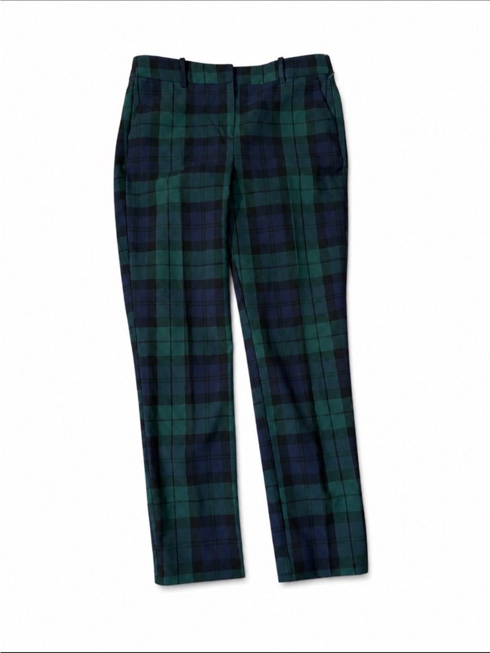 J. Crew Blue Green Plaid Ruby Full Length Pant Size 10 ~ New No Tags - Picture 3 of 7